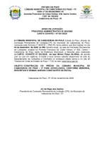 A CÂMARA MUNICIPAL DE CABECEIRAS DO PIUAI TORNA PUBLICO A TODOS OS INTERESSADOS.